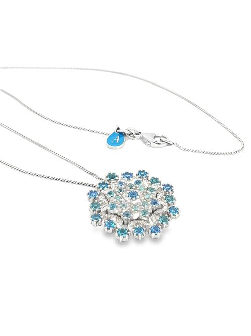 Flake celeste&acquamarina necklace GOCCIAZZURRA JEWELS | CLFLAKERODIOAZZURRO